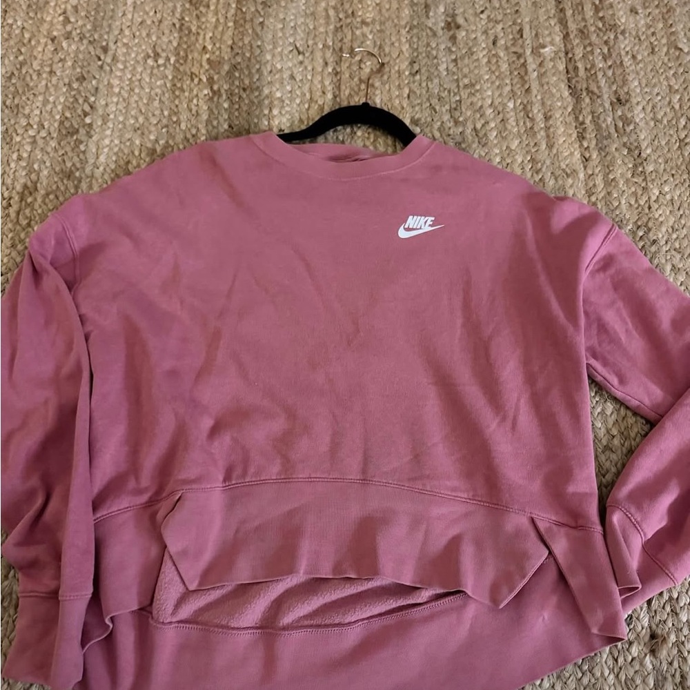 Nike Pink Long Sleeve Boxy Sweatshirt
